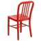 Merrick Lane Santorini 18 Inch Galvanized Steel Indoor/Outdoor Dining Chair with Slatted Back And Powder Coated Finish
